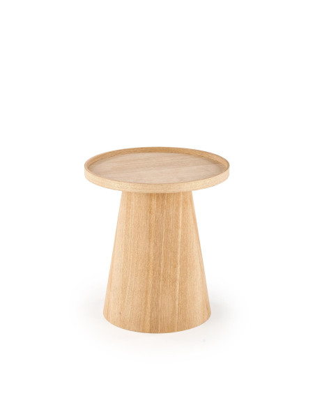 EDITTA Okrągła Ława Fi45/50 cm | MDF + Okleina Naturalna | Nowoczesny Styl