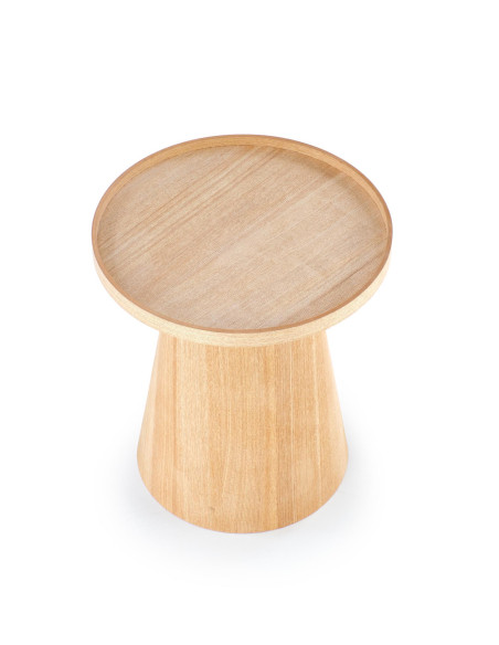 EDITTA Okrągła Ława Fi45/50 cm | MDF + Okleina Naturalna | Nowoczesny Styl