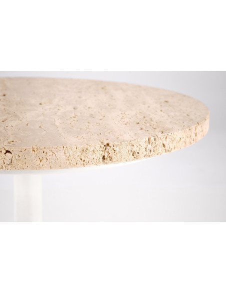 TRAVERSO ława, trawertyn / biały