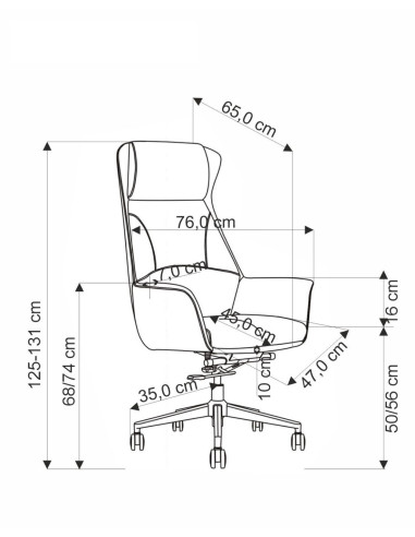 EDERSON Fotel Biurowy Cappuccino | MULTIBLOCK, Eco Skóra, Chromowana Podstawa