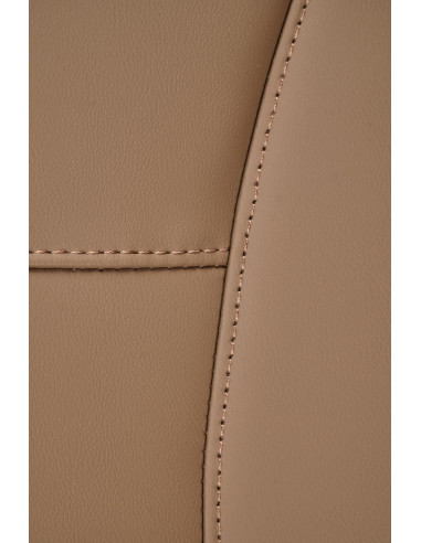 EDERSON Fotel Biurowy Cappuccino | MULTIBLOCK, Eco Skóra, Chromowana Podstawa