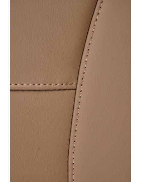 EDERSON Fotel Biurowy Cappuccino | MULTIBLOCK, Eco Skóra, Chromowana Podstawa