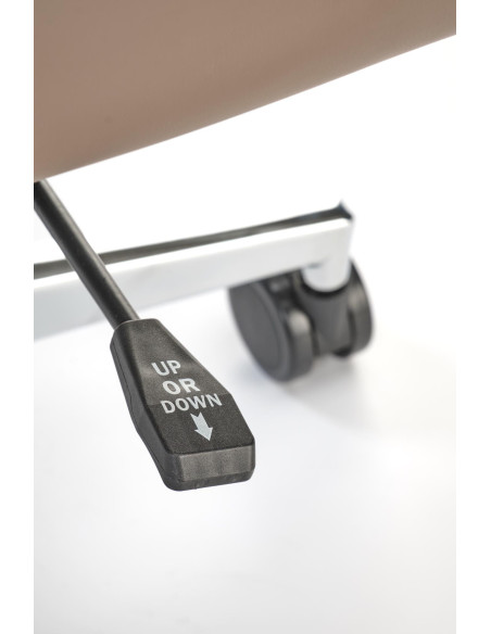 EDERSON Fotel Biurowy Cappuccino | MULTIBLOCK, Eco Skóra, Chromowana Podstawa