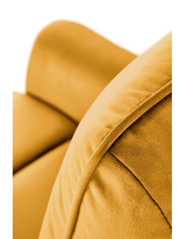 SEMIR Fotel Rozkładany Elektrycznie Musztardowy | Velvet | Gniazdo USB