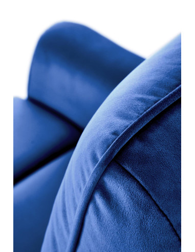 SEMIR Fotel Rozkładany Elektrycznie Granatowy | Velvet | Gniazdo USB