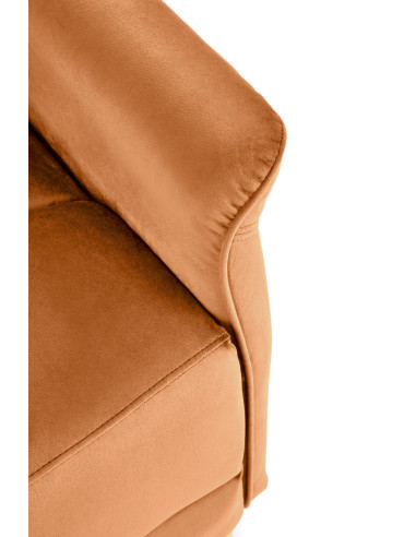 SEMIR Fotel Rozkładany Elektrycznie Cynamonowy | Velvet | Gniazdo USB