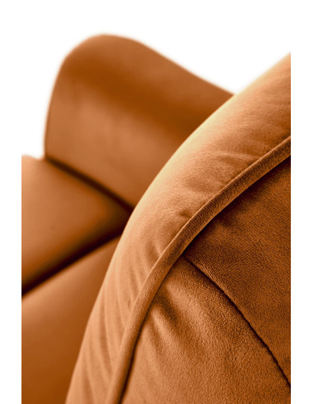 SEMIR Fotel Rozkładany Elektrycznie Cynamonowy | Velvet | Gniazdo USB