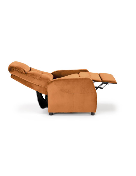 FELIPE Fotel Cynamonowy Rozkładany | Velvetowy Komfort i Elegancja