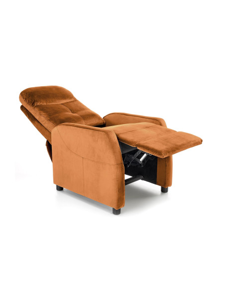 FELIPE Fotel Cynamonowy Rozkładany | Velvetowy Komfort i Elegancja