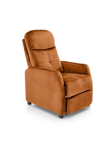 FELIPE Fotel Cynamonowy Rozkładany | Velvetowy Komfort i Elegancja