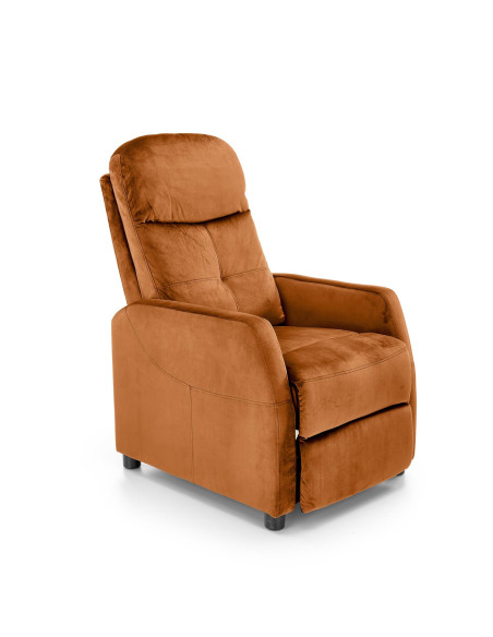 FELIPE Fotel Cynamonowy Rozkładany | Velvetowy Komfort i Elegancja