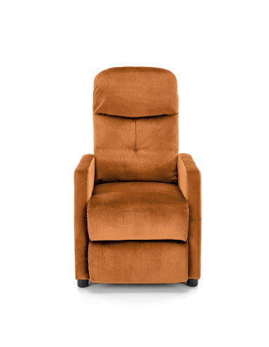 FELIPE Fotel Cynamonowy Rozkładany | Velvetowy Komfort i Elegancja