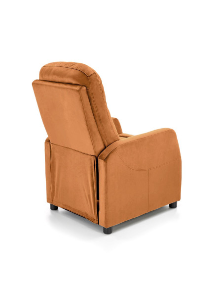 FELIPE Fotel Cynamonowy Rozkładany | Velvetowy Komfort i Elegancja
