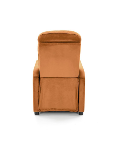 FELIPE Fotel Cynamonowy Rozkładany | Velvetowy Komfort i Elegancja