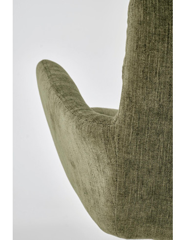 K495 Krzesło Oliwkowe | Obracane 180°, Nogi Stalowe Czarne - Elegancki Styl