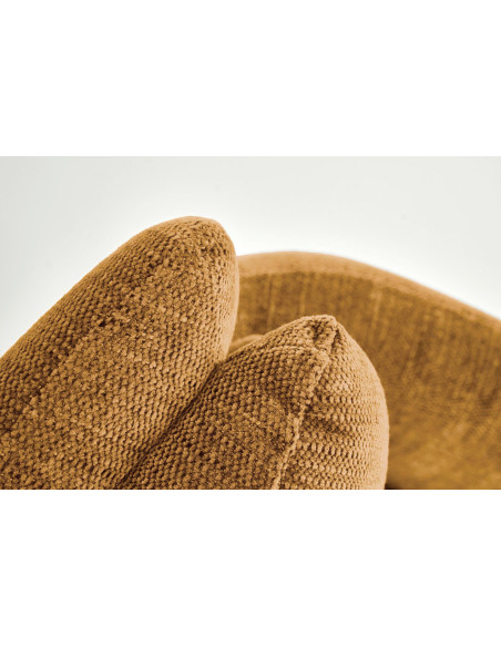 K495 Krzesło Musztardowe | Obracane 180°, Nogi Czarne - Elegancki Styl