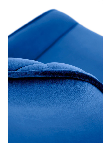 K520 Krzesło Granatowe w Romby Obracane 360° | Velvet | Nogi Czarne