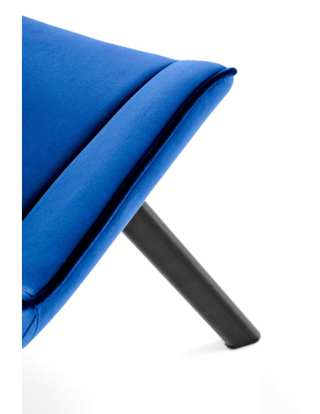 K520 Krzesło Granatowe w Romby Obracane 360° | Velvet | Nogi Czarne