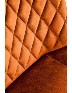 K520 Krzesło Cynamonowe w Romby Obracane 360° | Velvet | Nogi Czarne 2