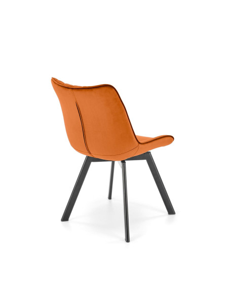 K520 krzesło nogi - czarne, siedzisko - cynamonowy (1p 2szt)