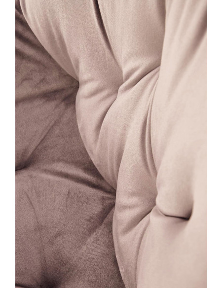 K519 Krzesło Beżowe Pikowane Velvet | Funkcja Obracania 360 Stopni