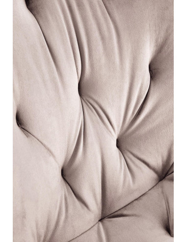 K519 Krzesło Beżowe Pikowane Velvet | Funkcja Obracania 360 Stopni