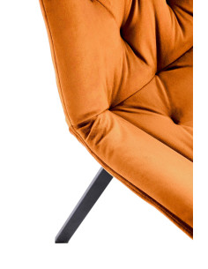 K519 Krzesło Cynamonowe Pikowane Velvet | Funkcja Obracania 360 Stopni 2