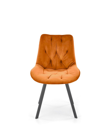 K519 Krzesło Cynamonowe Pikowane Velvet | Funkcja Obracania 360 Stopni