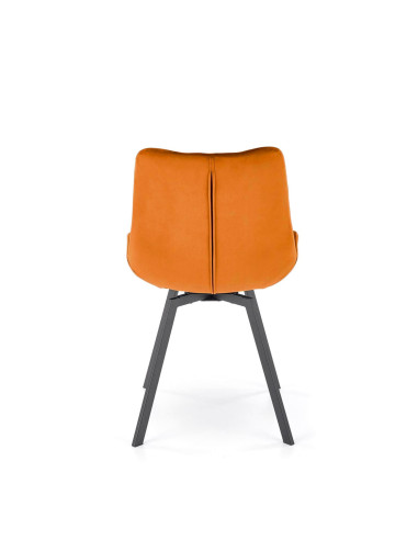 K519 Krzesło Cynamonowe Pikowane Velvet | Funkcja Obracania 360 Stopni