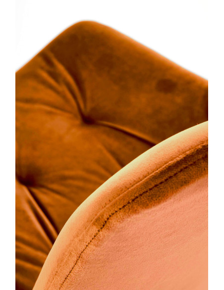 K519 Krzesło Cynamonowe Pikowane Velvet | Funkcja Obracania 360 Stopni