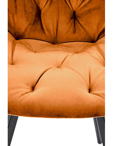 K519 Krzesło Cynamonowe Pikowane Velvet | Funkcja Obracania 360 Stopni