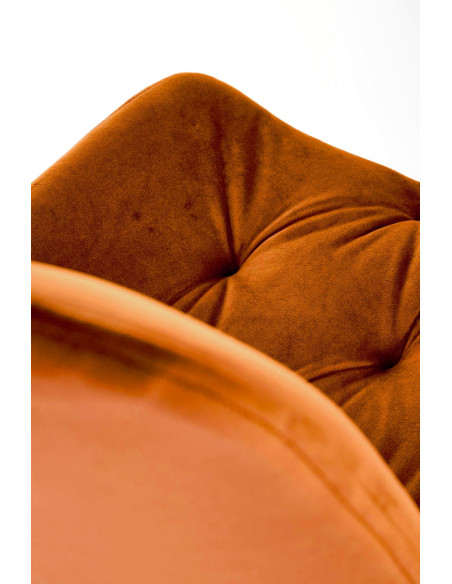 K519 Krzesło Cynamonowe Pikowane Velvet | Funkcja Obracania 360 Stopni