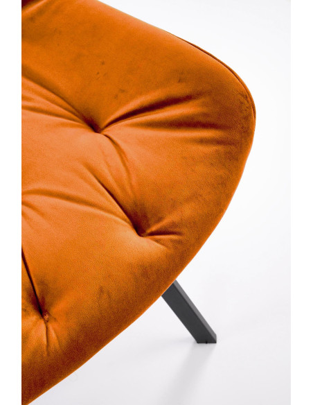 K519 Krzesło Cynamonowe Pikowane Velvet | Funkcja Obracania 360 Stopni