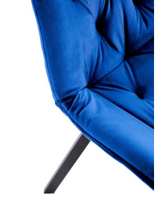 K519 Krzesło Granatowe Pikowane Velvet | Funkcja Obracania 360 Stopni 2