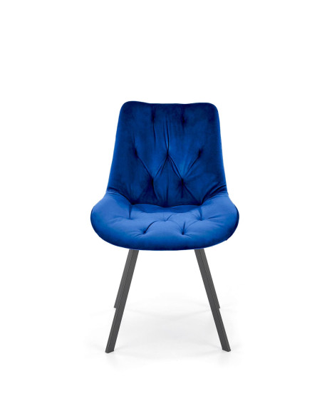 K519 Krzesło Granatowe Pikowane Velvet | Funkcja Obracania 360 Stopni