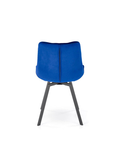 K519 Krzesło Granatowe Pikowane Velvet | Funkcja Obracania 360 Stopni