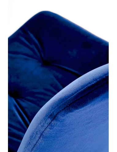 K519 Krzesło Granatowe Pikowane Velvet | Funkcja Obracania 360 Stopni
