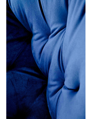 K519 Krzesło Granatowe Pikowane Velvet | Funkcja Obracania 360 Stopni