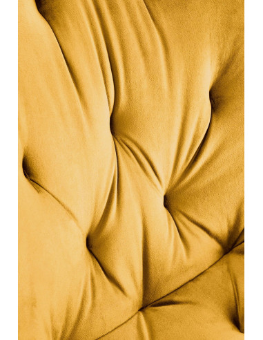 K519 Krzesło Musztardowe Pikowane Velvet | Funkcja Obracania 360 Stopni