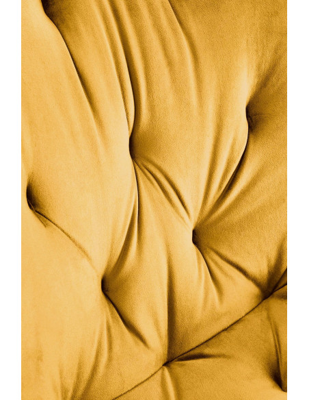 K519 Krzesło Musztardowe Pikowane Velvet | Funkcja Obracania 360 Stopni