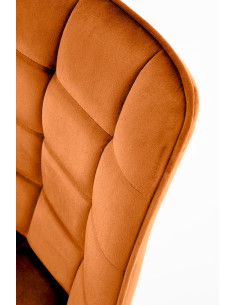 K332 Krzesło Cynamonowe Pikowane Velvet | Nogi Stalowe | Elegancka Forma 2