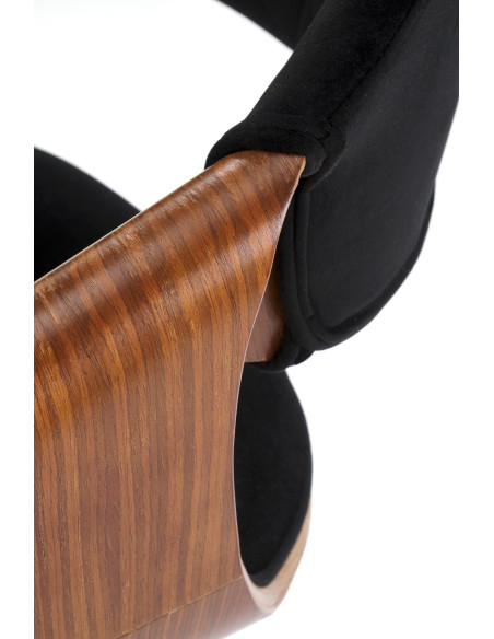 H124 hoker czarny / orzechowy