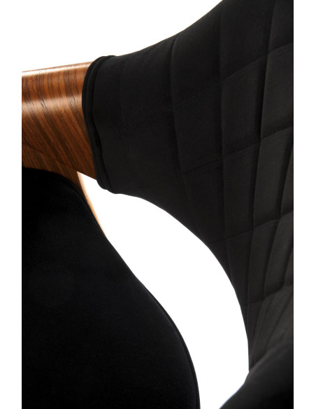 H124 hoker czarny / orzechowy