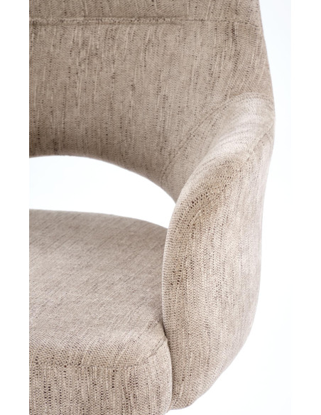 K542 Krzesło Beżowe Obracane 180° | Tkanina, Nogi Czarne | Stylowy Design