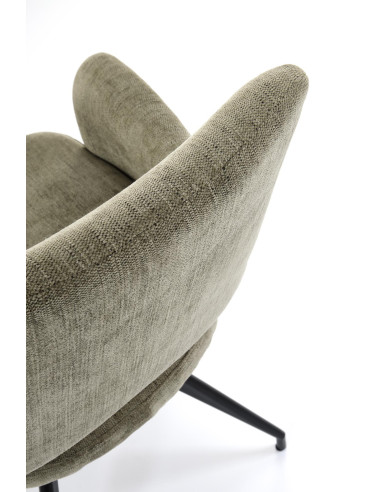 K542 Krzesło Oliwkowe Obracane 180°, Tkanina, Nogi Czarne | Stylowy Design