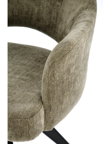 K542 Krzesło Oliwkowe Obracane 180°, Tkanina, Nogi Czarne | Stylowy Design
