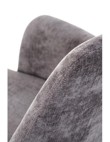 K542 Krzesło Popielate Obracane 180° Tkanina, Nogi Czarne | Elegancki Styl