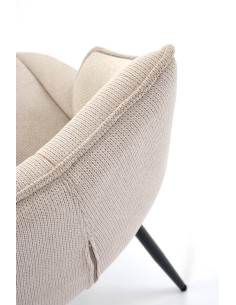 K543 Krzesło Beżowe | Oparcie Kubełkowe, Tkanina VARDO74, Nogi Czarne 2