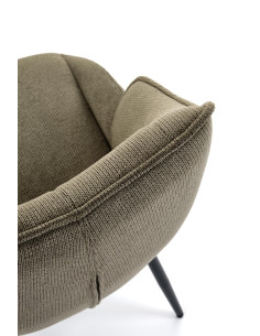 K543 Krzesło Oliwkowe | Oparcie Kubełkowe, Tkanina VARDO74, Nogi Czarne 2