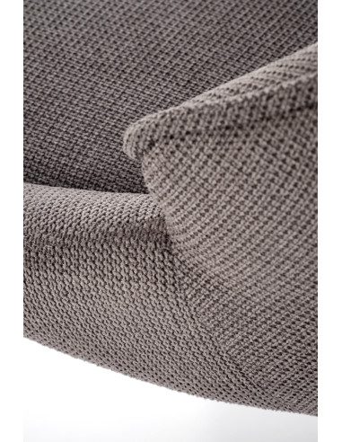 K543 Krzesło Popielate | Pikowane Oparcie, Tkanina VARDO, Nogi Czarne